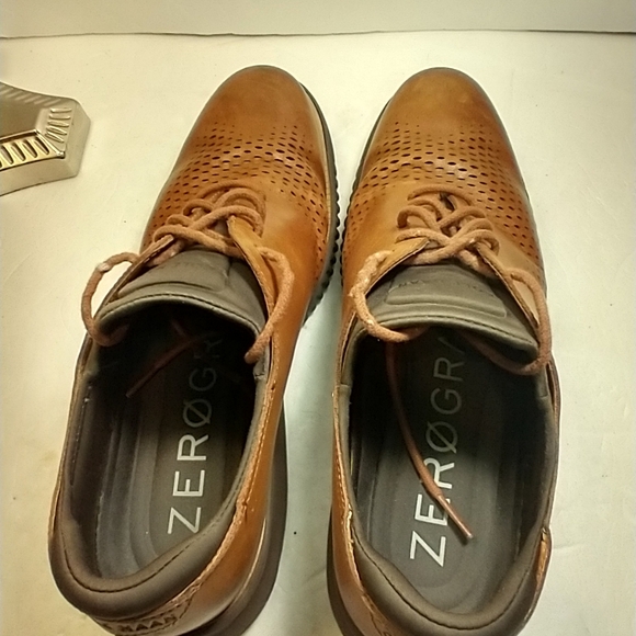 Cole Haan 2.Zerogrand Laser British Tan Wingtip Oxford Shoes Men’s sz 10.5M. - Picture 8 of 12